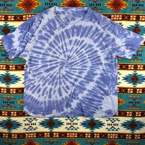 Whiskey and Oak Tie Dye T-Shirt Spiral Design Short Sleeve Casual Top,‎ XL